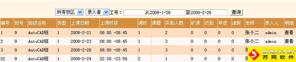 麥田培訓學校管理軟件細節